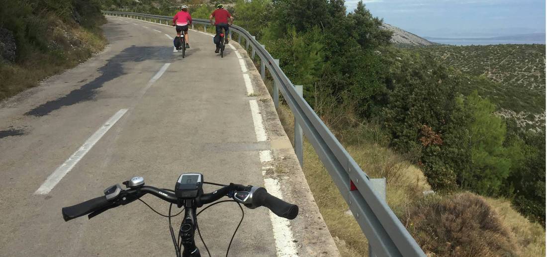 Cycling e-bikes through Hvar in Croatia |  <i>Rob Keating</i>