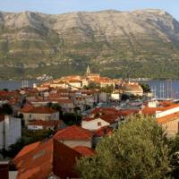 View of Korcula Island on Croatia's Dalmatian Coast