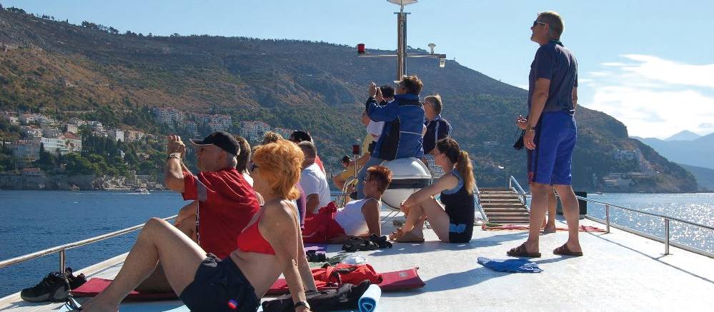 Relaxing on the sundeck in Kvarner Bay