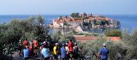 Enjoying the views of Budva on our Montenegro Cycle