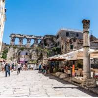 Walk around Roman ruins in Split, Croatia