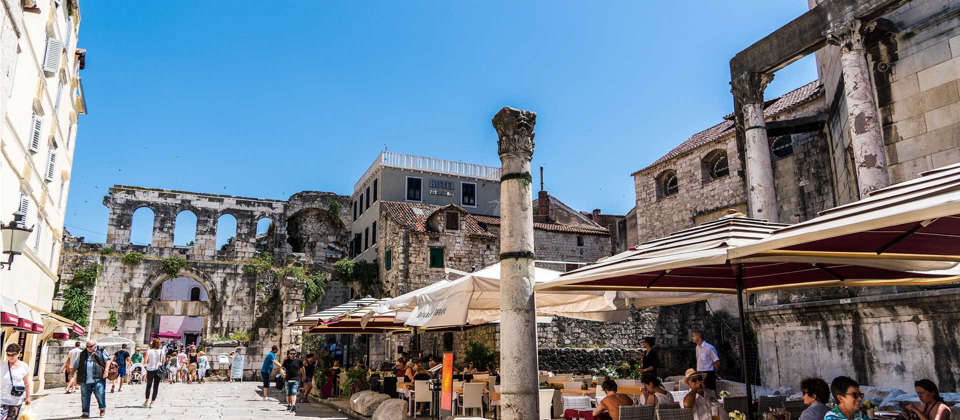 Walk around Roman ruins in Split, Croatia