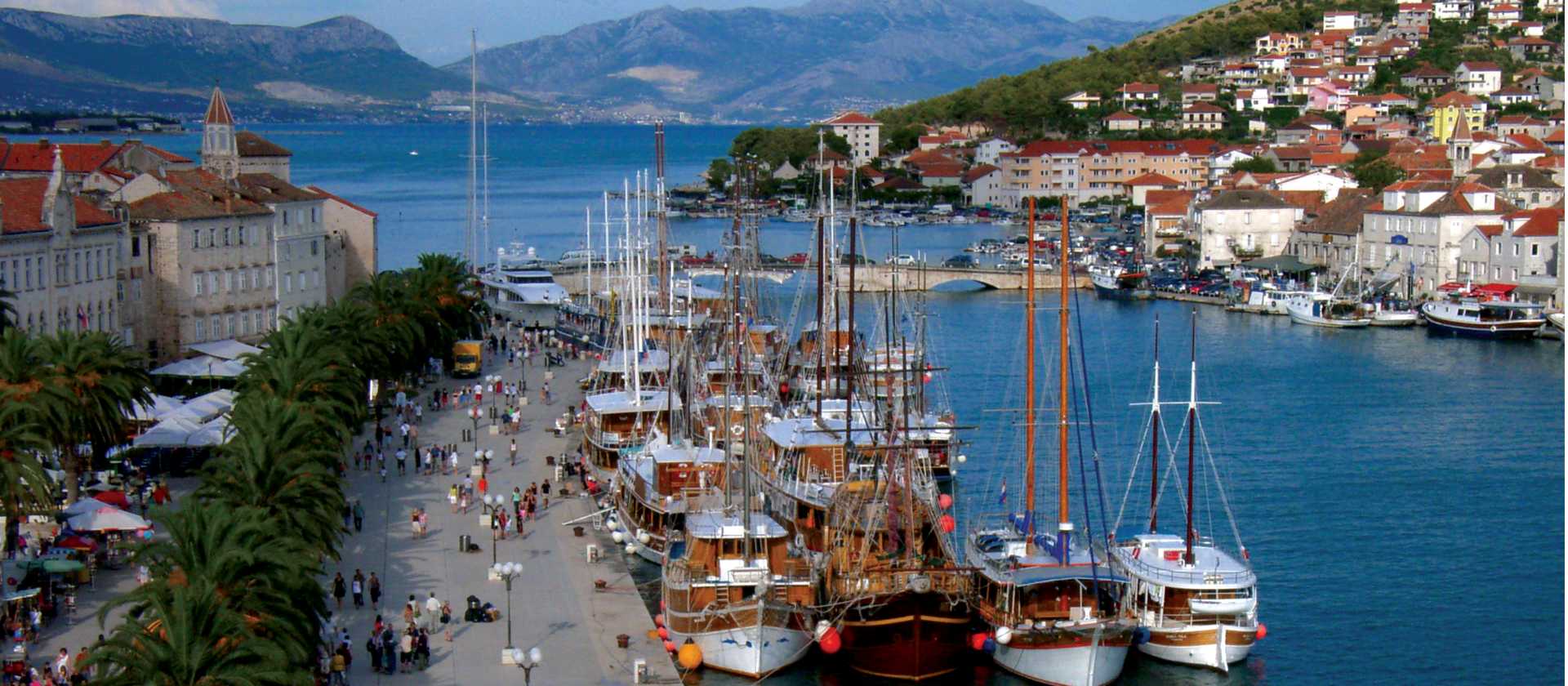 The harbour at Trogir, starting point for many of our Croatian boat based trips