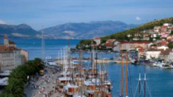 The harbour at Trogir, starting point for many of our Croatian boat based trips