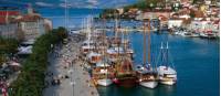 The harbour at Trogir, starting point for many of our Croatian boat based trips