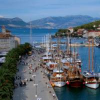The harbour at Trogir, starting point for many of our Croatian boat based trips
