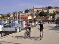 Cycling along the seafront at Vrsar