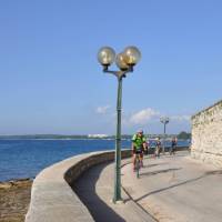 cycling a coastal road in Istria