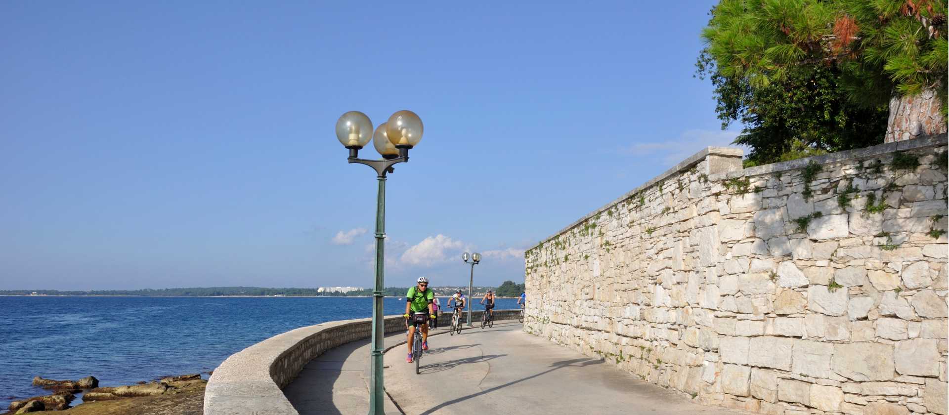 cycling a coastal road in Istria