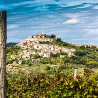 The hilltop town of Motovun in Istria, Croatia