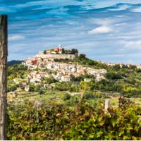 The hilltop town of Motovun in Istria, Croatia