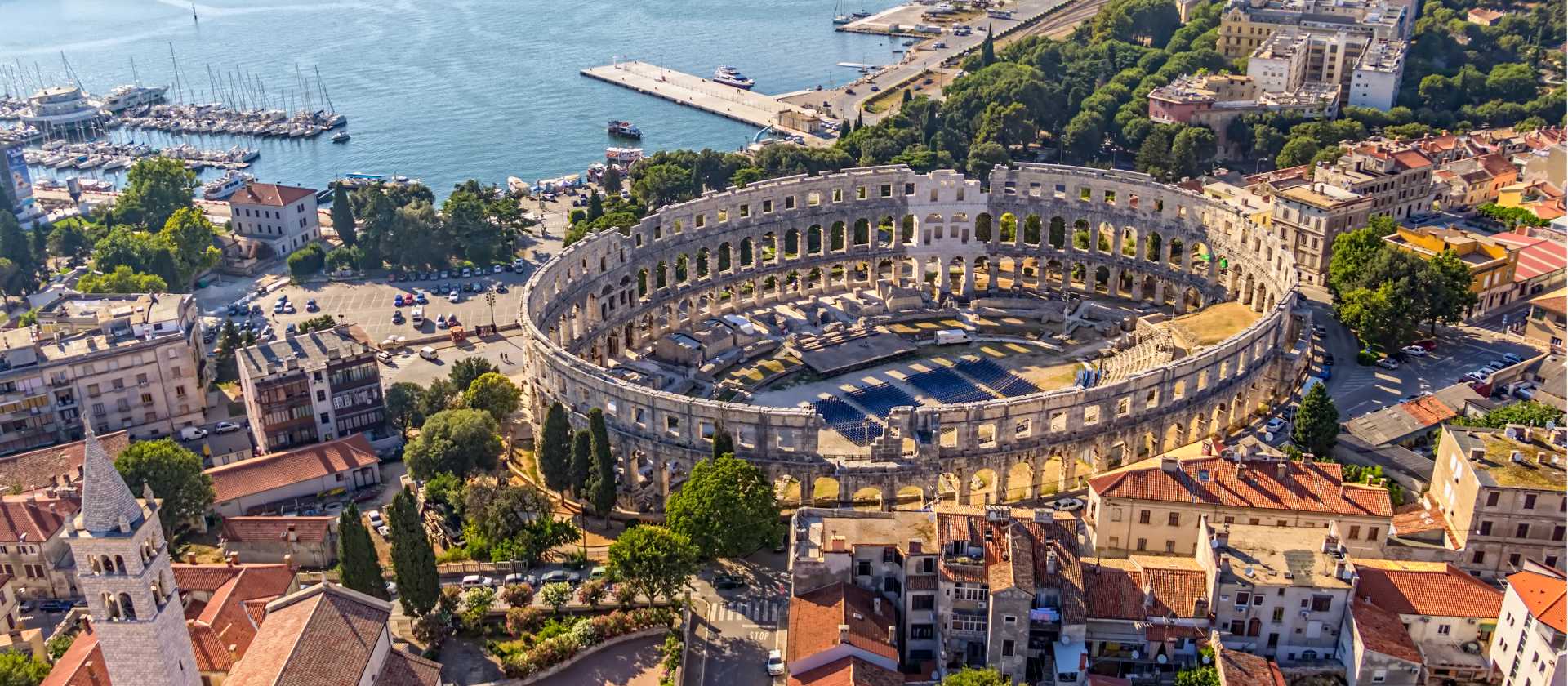 The ancient Roman arena in Pula, Croatia