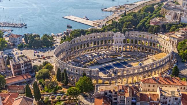 The ancient Roman arena in Pula, Croatia