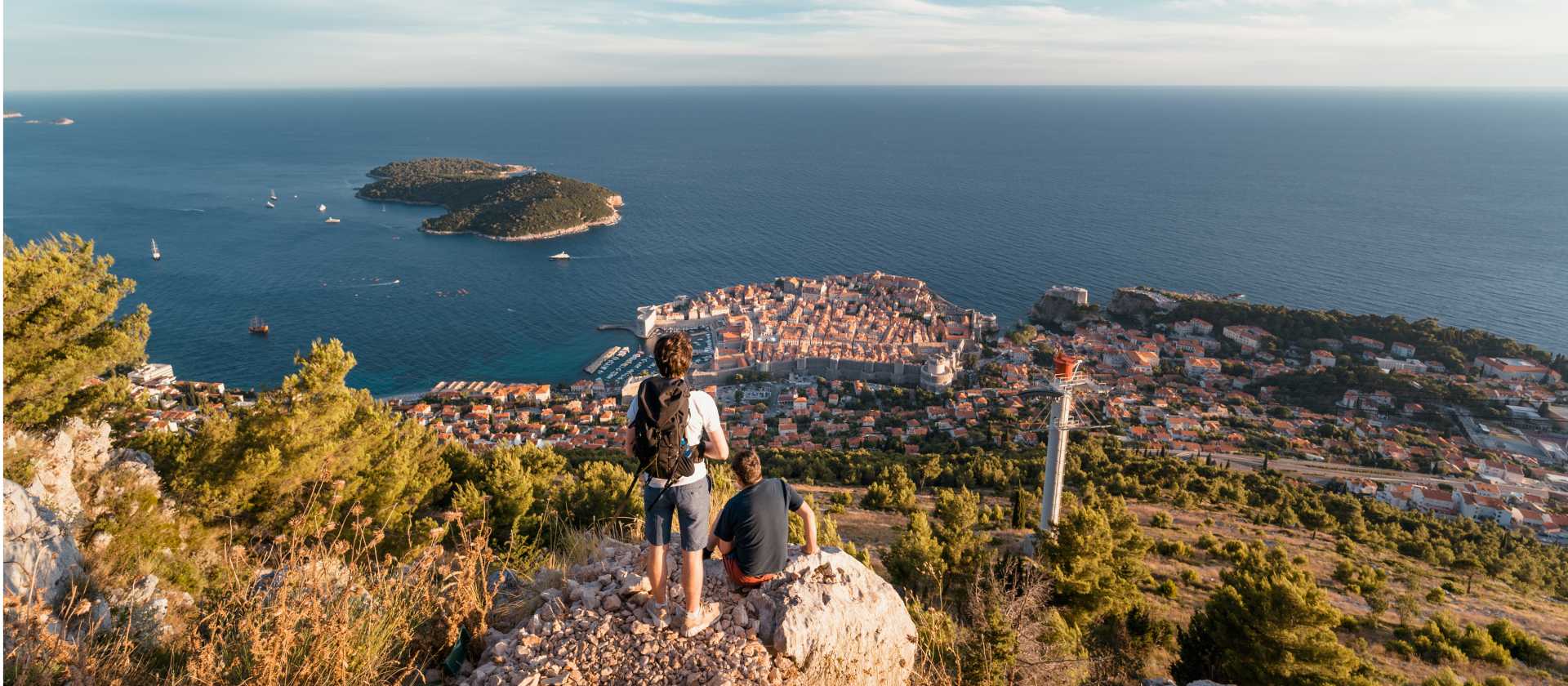 Walk up to a view point over Dubrovnik