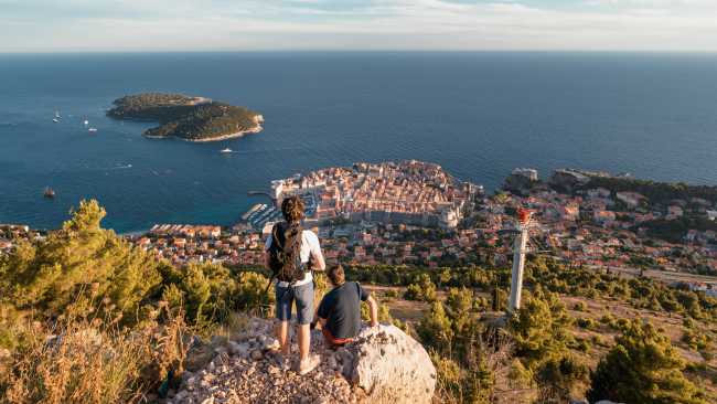 Walk up to a view point over Dubrovnik