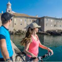 Ride bikes around beautiful Krk in Croatia