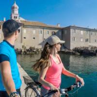 Ride bikes around beautiful Krk in Croatia