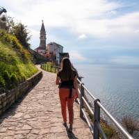 Walking a coastal path in Istria