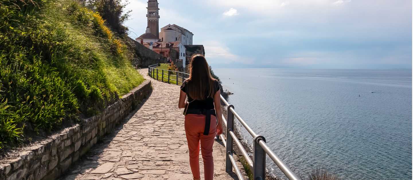 Walking a coastal path in Istria
