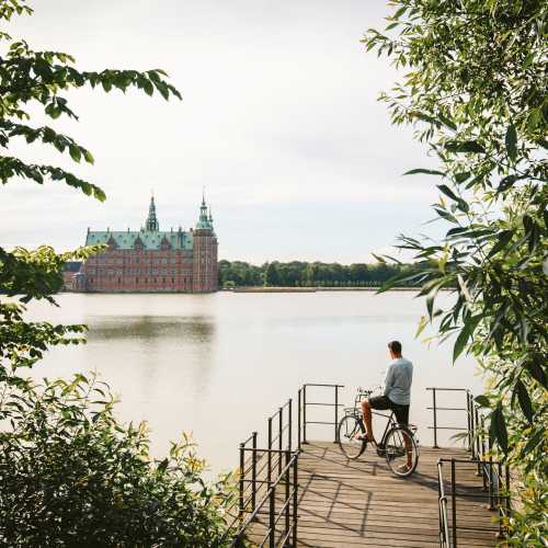 Soaking up the views of Frederiksborg Castle in Denmark.