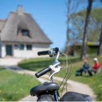 A bike in front of the house that belonged to the Danish polar explorer, Knud Rasmussen. | Tine Uffelmann