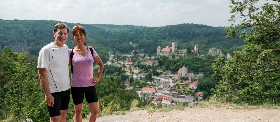 Posing at the viewpoint while cycling from Prague to Vienna |  <i>Vlastimil Kotyk</i>