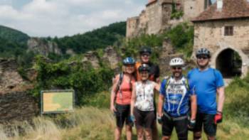 Riding bikes is a great way to reach castles in Czechia.