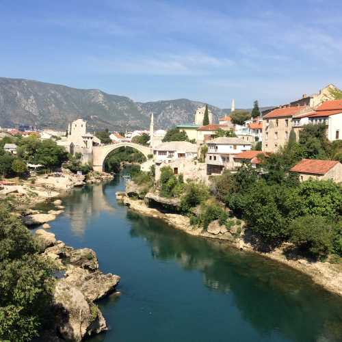 Neretva River and Mostar's iconic bridge