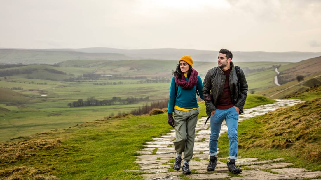 A happy couple following the Pennine Way trail in Derbyshire. |  <i>Andrew Pickett</i>