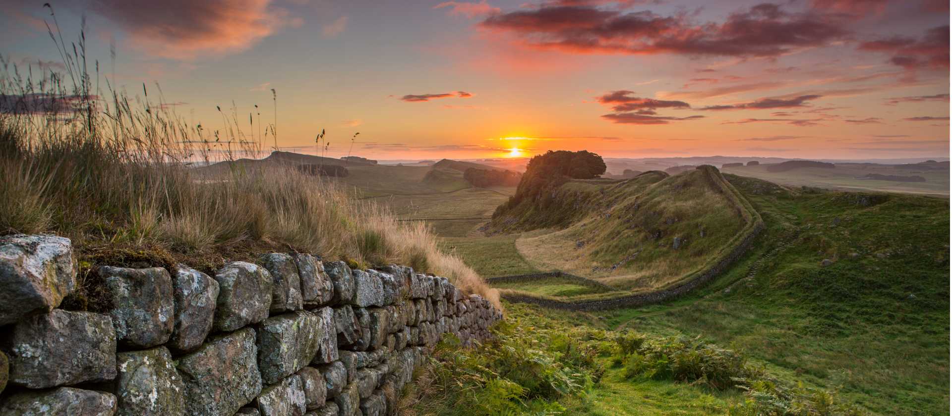A beautiful sunset along Hadrian's Wall. | Thomas Heaton