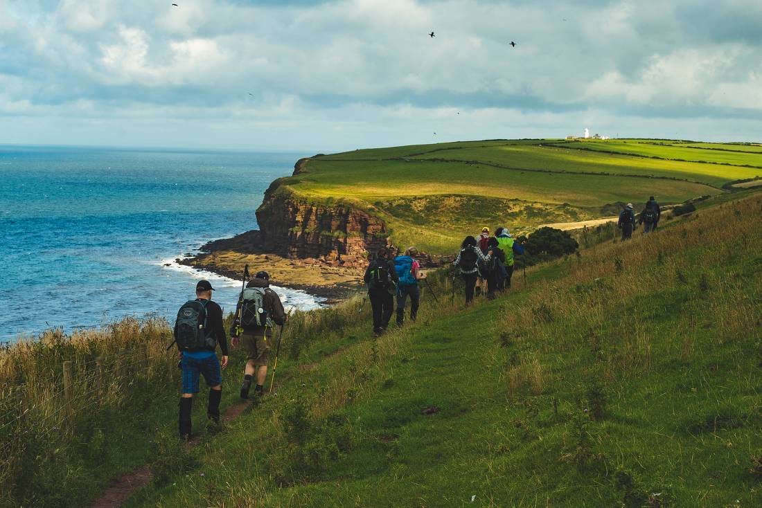 Beginning the Coast to Coast walk along the green cliffs of England |  <i>Tim Charody</i>