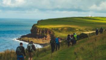 Coast to Coast Still cliff walk st bees,Tim Charody Beginning the Coast to Coast walk along the green cliffs of England
