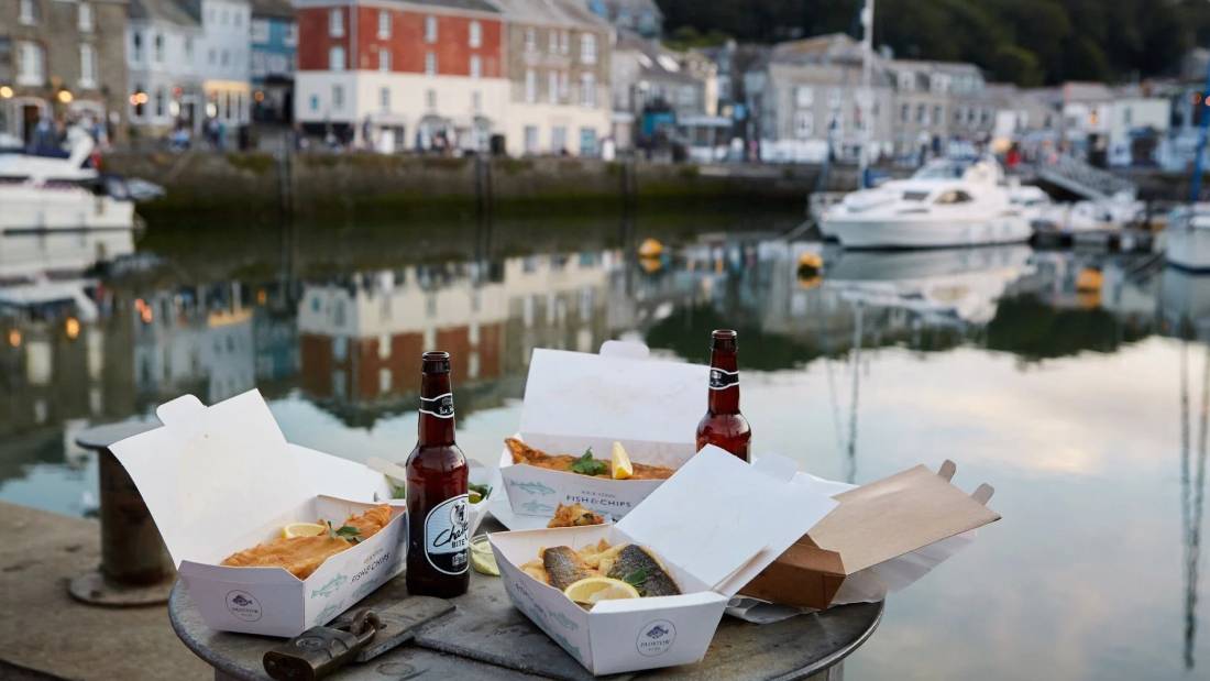 Fish and chips from Rick Stein's seafood restaurant in Padstow