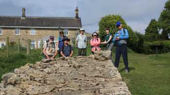 Section of Hadrian's Wall in suburb of Newcastle-upon-Tyne