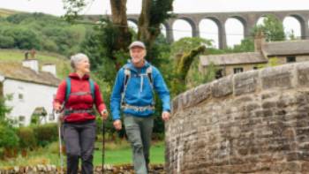 Walking the Dales Way path