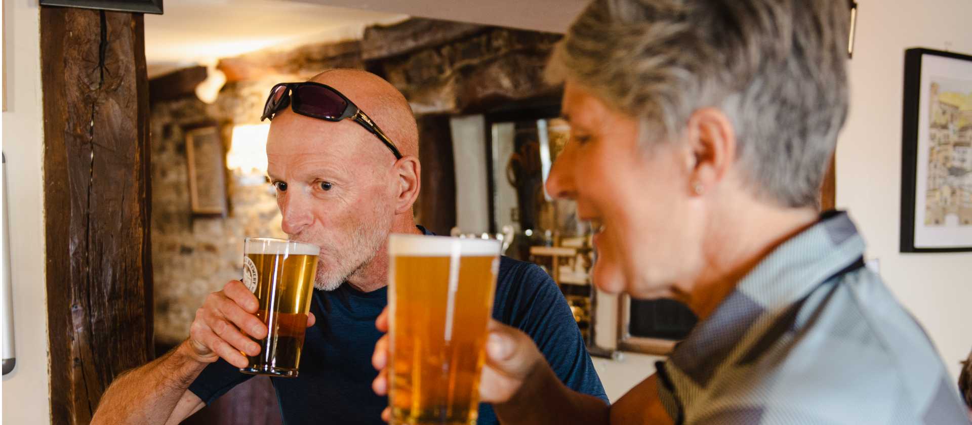 Well-earned beer in England | Dan Briston