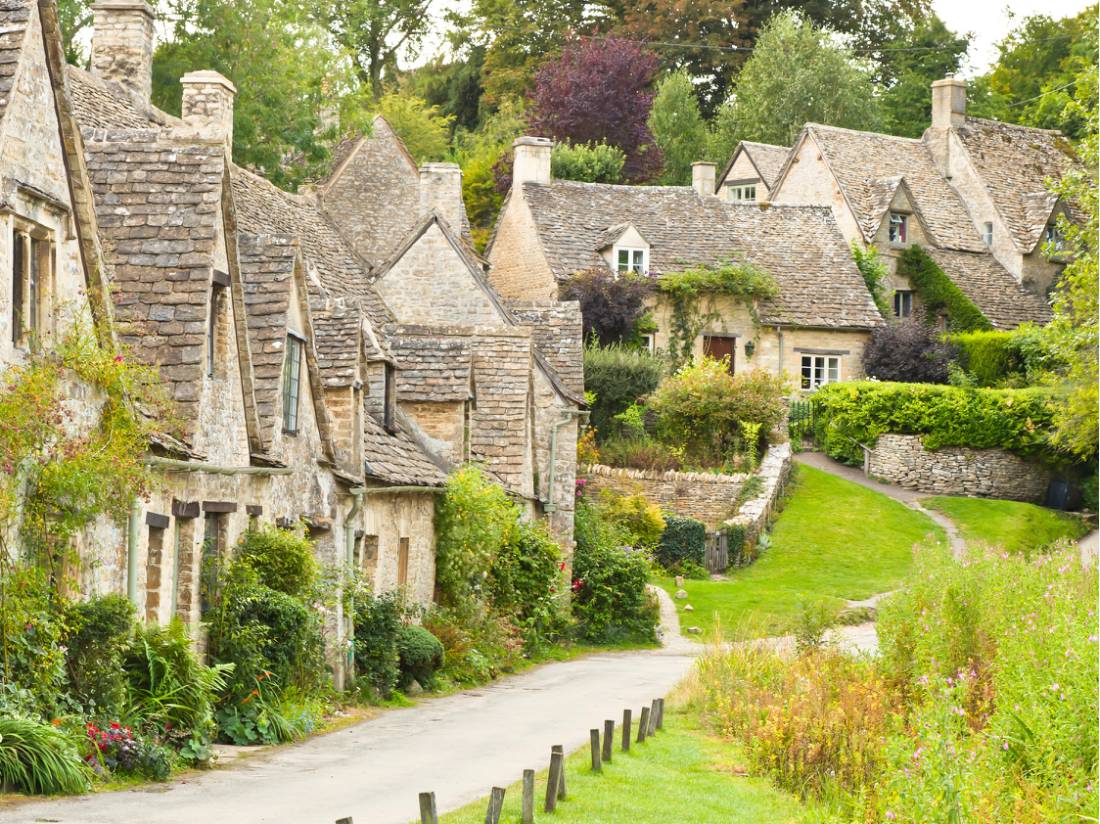 The charming village of Bilbury in the Cotswolds