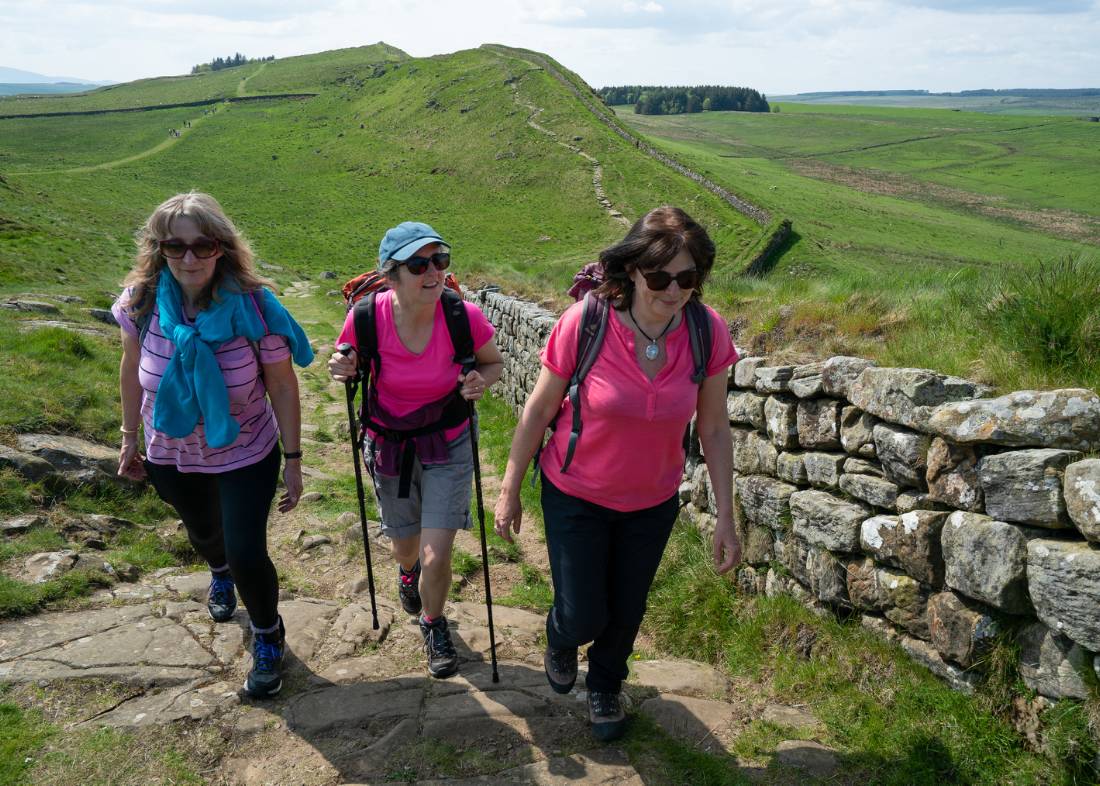 Friends hiking the Hadrian's Wall trail |  <i>Matt Sharman</i>