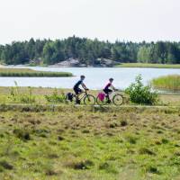 Natural landscapes are a feature as you cycle the coastal route in Finland