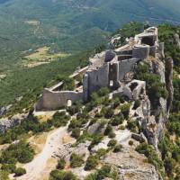 Cathar Castle standing high above the valley below