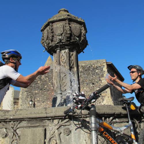 Riders taking a break on the Way of St James