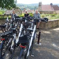 Bike break at the bastide town of Domme | Rob Mills