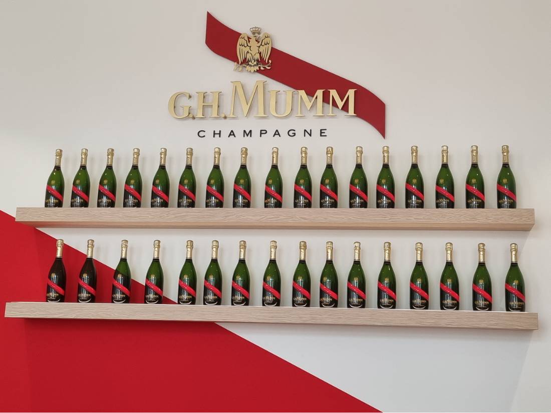 Mumm Champagne on display |  <i>Sue Marr</i>