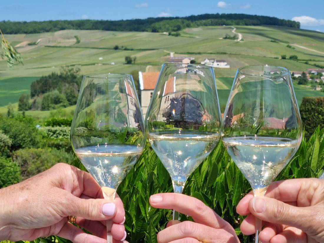 Enjoying champagne in France |  <i>Sue Marr</i>