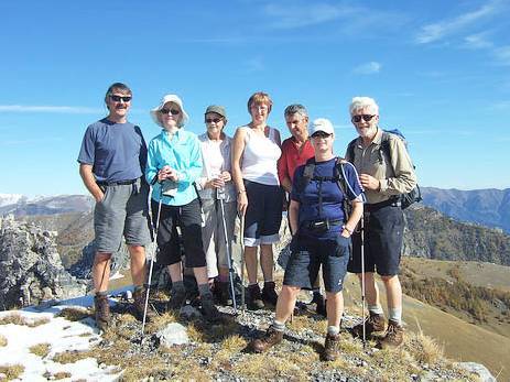 Group on the Alps to Mediterranean walk