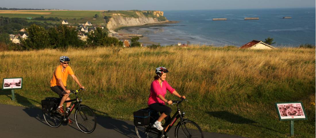 Cycling near the D-Day beaches in Normandy