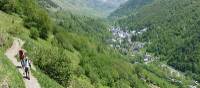 Walking about the village of Bareges on the St Justin path