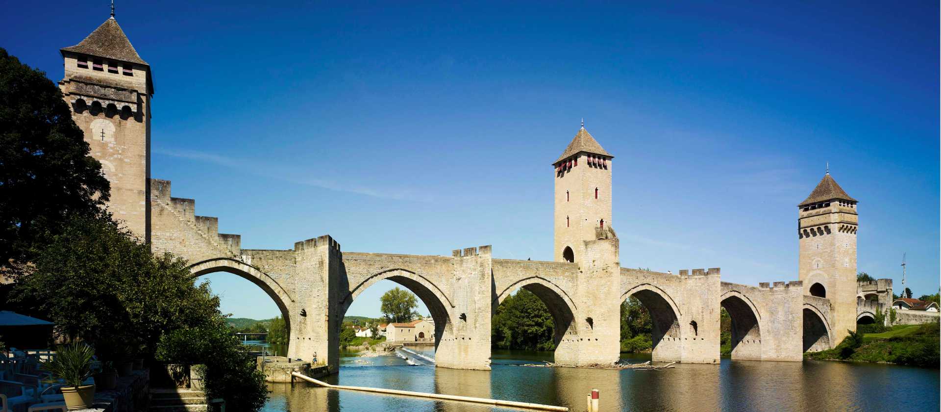 The Pont Valentre over the Lot River in Cahors