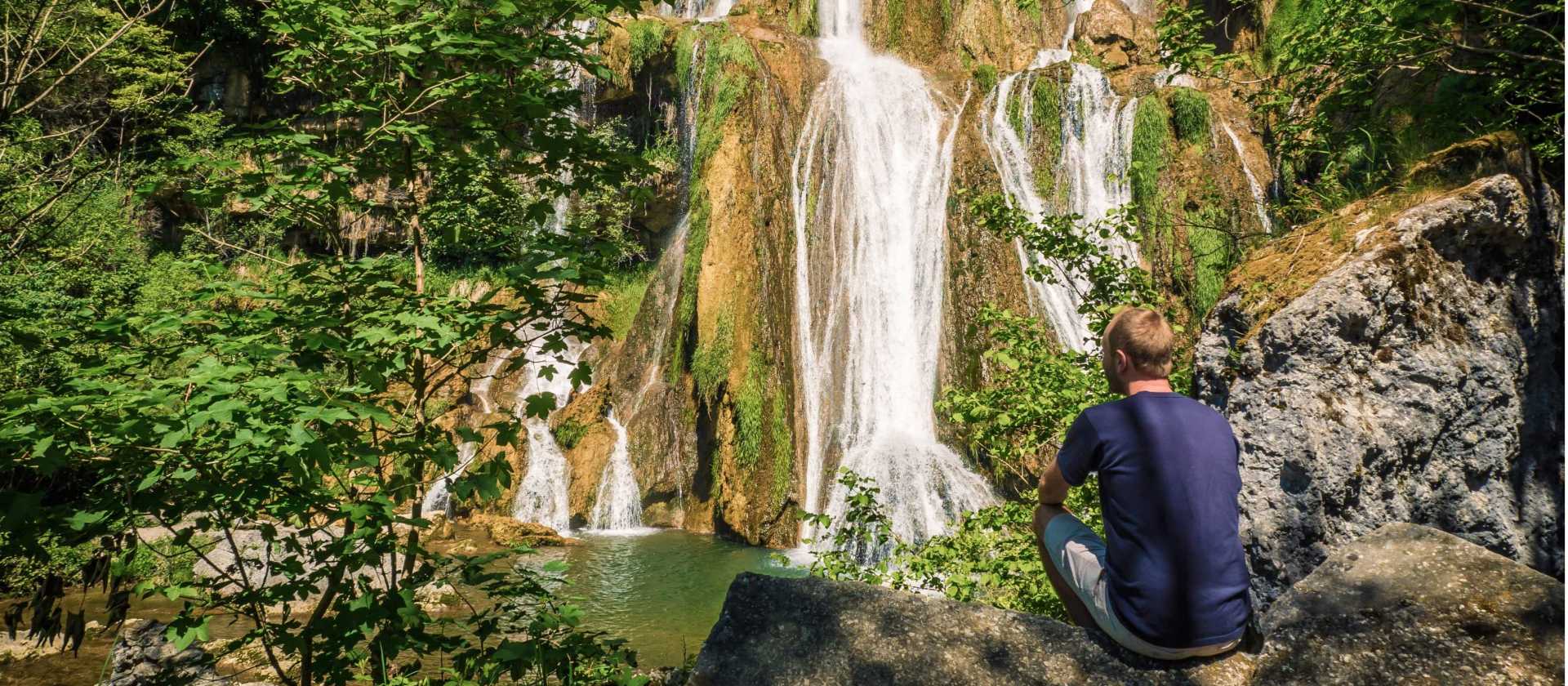 Glandieu waterfall, worth the detour from the Rhone Cycle Path