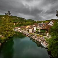 The pretty town of Chanaz, also known as 'La Petite Venise Savoyarde' or the little Venice of the Savoy region